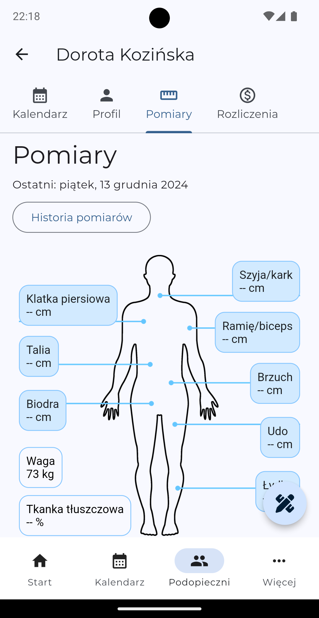 Ekran aplikacji Fitnixi - 4