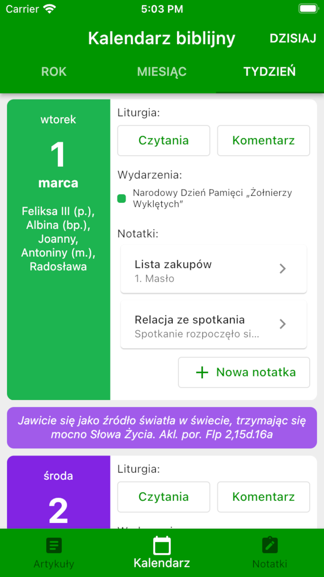 Kalendarz Biblijny