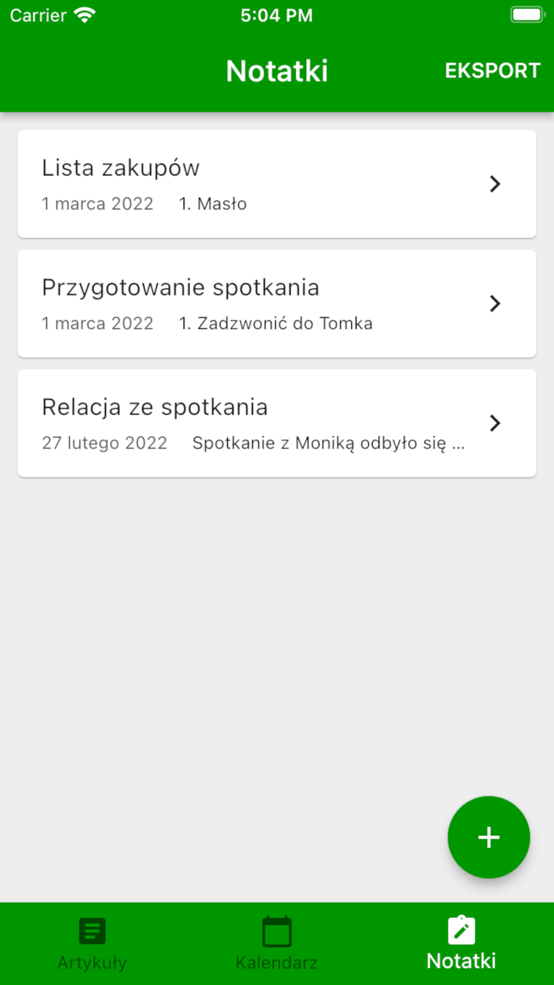 Ekran aplikacji Kalendarz Biblijny - 3